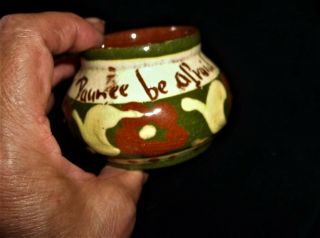 Vintage Torquay Motto Ware Sugar Bowl Rare Floral Daunee Be Afraid Of Now