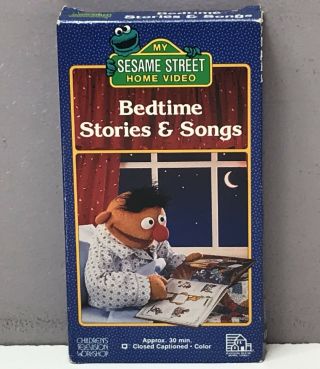My Sesame Street Home Video Bedtime Stories Songs Vhs Tape Vtg 1986 Rare