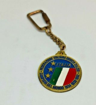 Italia Vintage Italy Fifa World Cup Winners Keyring 1982 Italian Import Rare