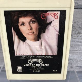 8 Track Tape Carpenters Voice of the Heart 1983 Rare 2