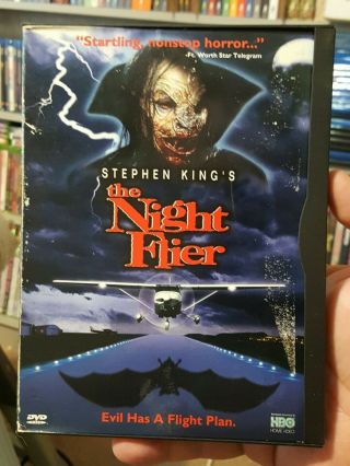 Night Flier 1997 Dvd Stephen King Miguel Ferrer Snapper Case Cult Oop Rare Htf