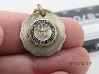 Rare Vintage Sterling Occidental College Of Los Angeles Charm (2021a3)