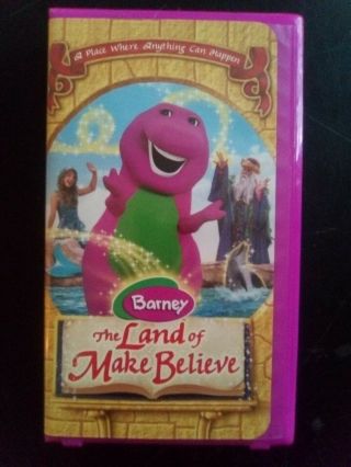 Barney The Land Of Make Believe (2005) Rare White Vhs - Barney Home Video