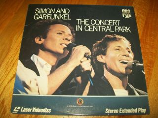 Simon And Garfunkel: The Concert In Central Park Laserdisc Ld Music Very Rare