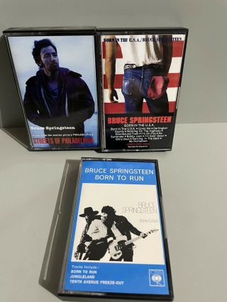 Bruce Springsteen Cassette Bundle Of 3 Rare Vintage Retro