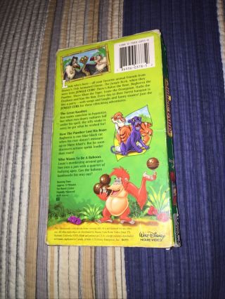 RARE VHS CHILDRENS MOVIE DISNEY ' S THE JUNGLE BOOK ' S CUBS CRAZY CONGO CAPERS G3 2