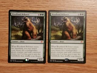 Woodland Bellower - Mtg Magic Origins Nm/m - Green Mythic Rare X2 2 Cards