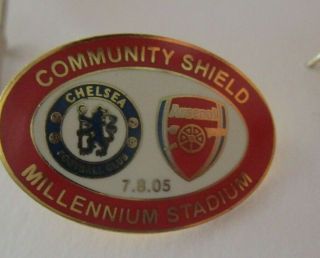 Chelsea Arsenal Ultra Rare Limited Edition 2005 Community Shield Badge