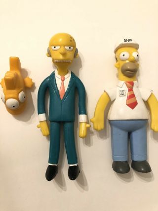 Rare Simpsons Bendable Figure Nuclear Power Plant Homer Mr Burns Blinky Vintage