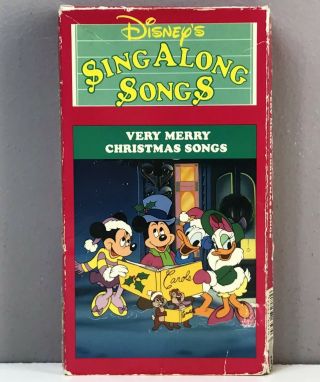 Disney’s Sing Along Songs Vol 8 Very Merry Christmas Vhs Video Tape 657 Rare Vtg