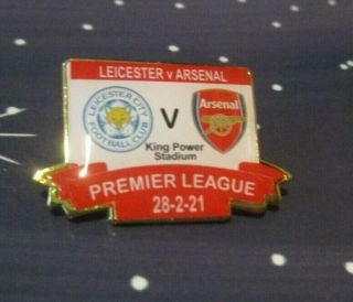 Leicester City Arsenal Limited Edition 2021 Very Rare Red/white Coloured Badge