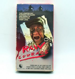 RAW COURAGE (1984) - (VHS,  1987) RONNY COX TIM MAIER ART HINDLE Rare OOP 2