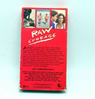 RAW COURAGE (1984) - (VHS,  1987) RONNY COX TIM MAIER ART HINDLE Rare OOP 3