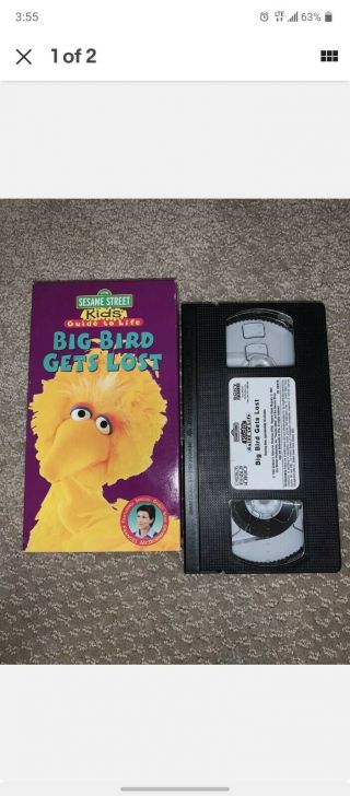 Sesame Street Vhs Tape Guide To Life Big Bird Gets Lost Children 