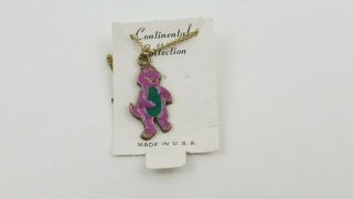 Barney The Purple Dinosaur Pendant/Chain (Necklace) Kids TV Show HTF Rare USA T5 2