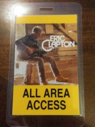 Eric Clapton Tour Backstage Pass Laminate Aa Vip Concert Rare