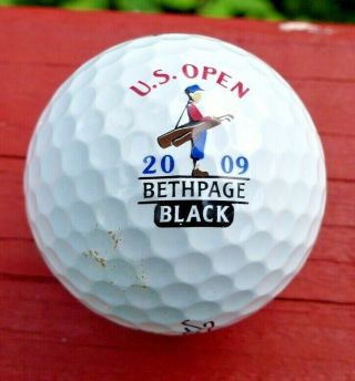 Bethpage Black 2009 U.  S.  Open Logo Golf Ball,  Titleist Pro V1x,  Rare Us Open
