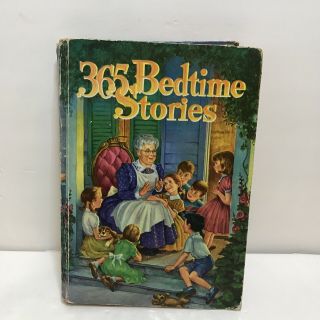 365 Bedtime Stories - Jil Elgin - 1955 - Hc - Rare Cover Illustration Edition
