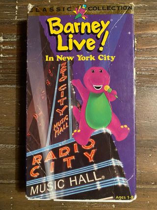 Barney Live In York City (1994) Rare Vhs From Radio City Music Hall