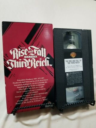 The Rise And Fall Of The Third Reich - Vhs - Wwii 2 Nazi - Documentary - Rare Htf