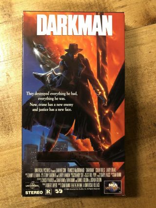 Rare Oop 1st Edition Darkman Vhs Video Tape Cult Sci Fi Horror Liam Neeson