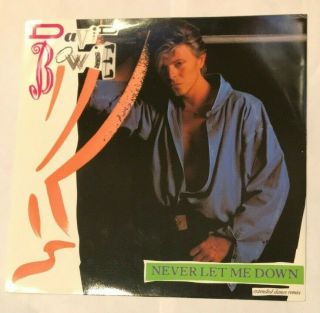 David Bowie Vinyl Never Let Me Down 12 " Single Extended Remixes Rare Acapella