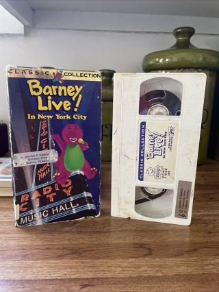 Barney Live In York City (1994) Vhs From Radio City Music Hall Rare Oop