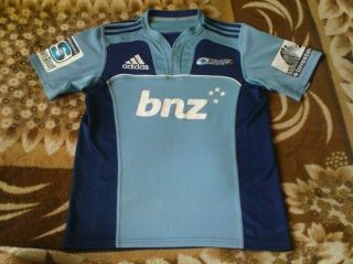Rare Rugby Shirt - Auckland Blues Home 2011 - 2012 Team Zealand Size M