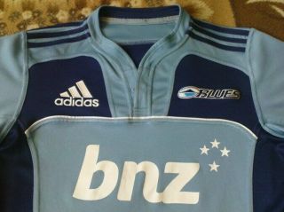 RARE RUGBY SHIRT - AUCKLAND BLUES HOME 2011 - 2012 TEAM ZEALAND SIZE M 2