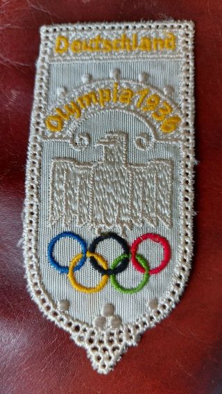 Rare 1936 Berlin Olympic Games Fabric Emblem