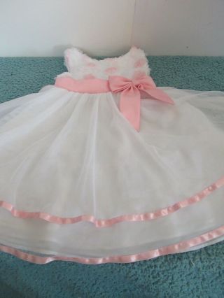 Rare Editions Girls Size 3t Pink And White Dress With Lace Accent