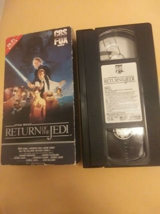 Star Wars Return Of The Jedi Vhs 1986 Cbs Fox Rare Red Label Hi - Fi Stereo