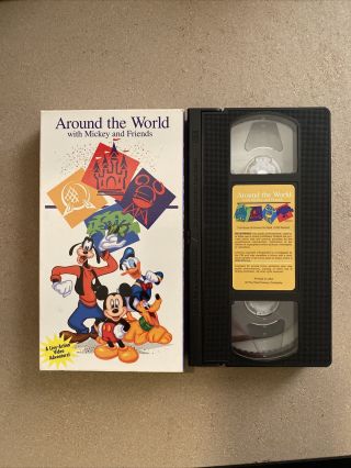 “around The World With Mickey And Friends” Vhs Rare Disney Park Souvenir