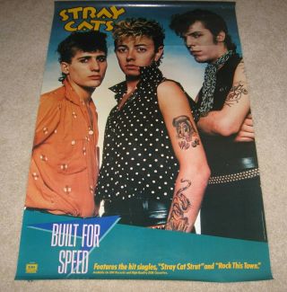 Stray Cats - Built For Speed,  Vintage,  Rare,  1980s In - Store Music Promo Poster