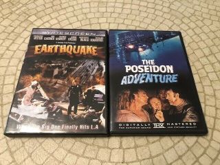 Disaster Movies - Earthquake & The Poseidon Adventure Rare Oop (dvd)