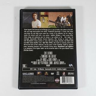Thunderbolt and Lightfoot DVD Clint Eastwood Jeff Bridges Kino Lorber Rare 2