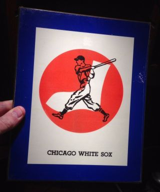 Rare Vintage 1971 8 X 10 Wood Mlb Baseball Plaques.  Chicago White Sox