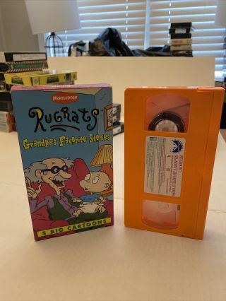 Rugrats - Grandpas Favorite Stories (vhs,  1997) Nickelodeon Rare Oop 1st Orange