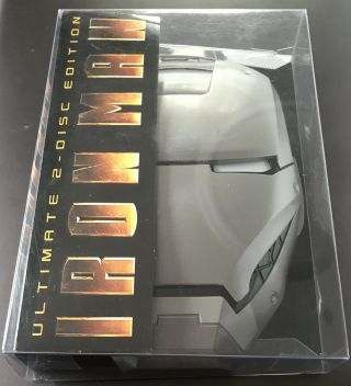 Iron Man (dvd) 2 - Disc Ultimate Edition Rare Silver Iron Man Head Case