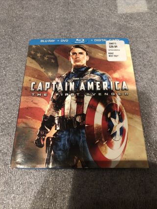 Captain America: The First Avenger (blu - Ray/dvd,  Perfect W/rare Slipcover