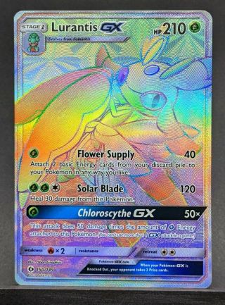 Pokemon Tcg - Sun & Moon - Lurantis Gx 150/149 - Rainbow Secret Rare - Full Art