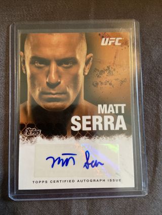 2010 Topps Matt Serra Authentic Autograph Auto Ufc Main Event Card Fa - Mse Rare