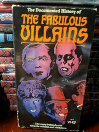 The Documented History Of The Fabulous Villains Vhs 1989 Horror Monster Rare Oop