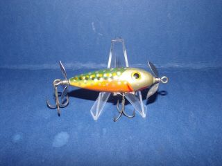 Vintage South Bend Nip - I - Didee Spotted Ape Wood Lure Rare Color C.  1950 