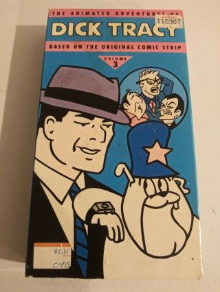The Animated Adventures Of Dick Tracy - Volume.  3 (vhs,  1990) Rare