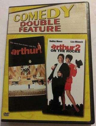 Arthur / Arthur 2 On The Rocks Double Feature Dvd 2005 2 Disc Dudley Moore Rare