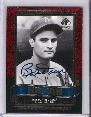 Bobby Doerr 2003 Upper Deck Sp Legendary Cuts Autographed Card 15 Red Sox Rare