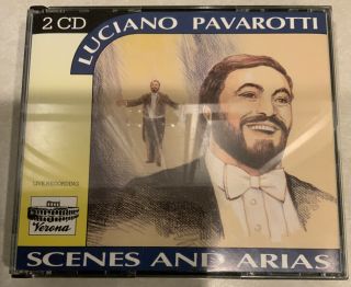 Luciano Pavarotti Scenes And Arias 2 Cd Set - Rare Bargain - Like