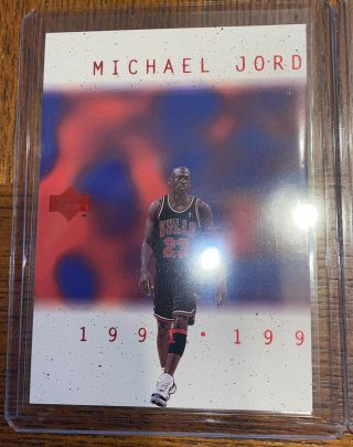 Michael Jordan 1997 Upper Deck Commerative Card Mj1 Very Rare High Psa