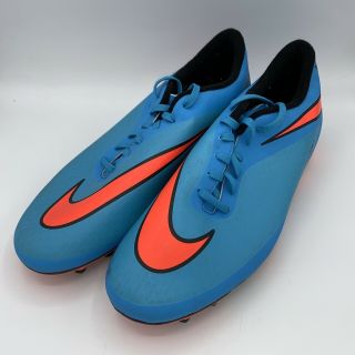 Nike Mens Rare Hypervenom Phantom 1 Blue Orange Soccer Cleats Size 12 Shoes